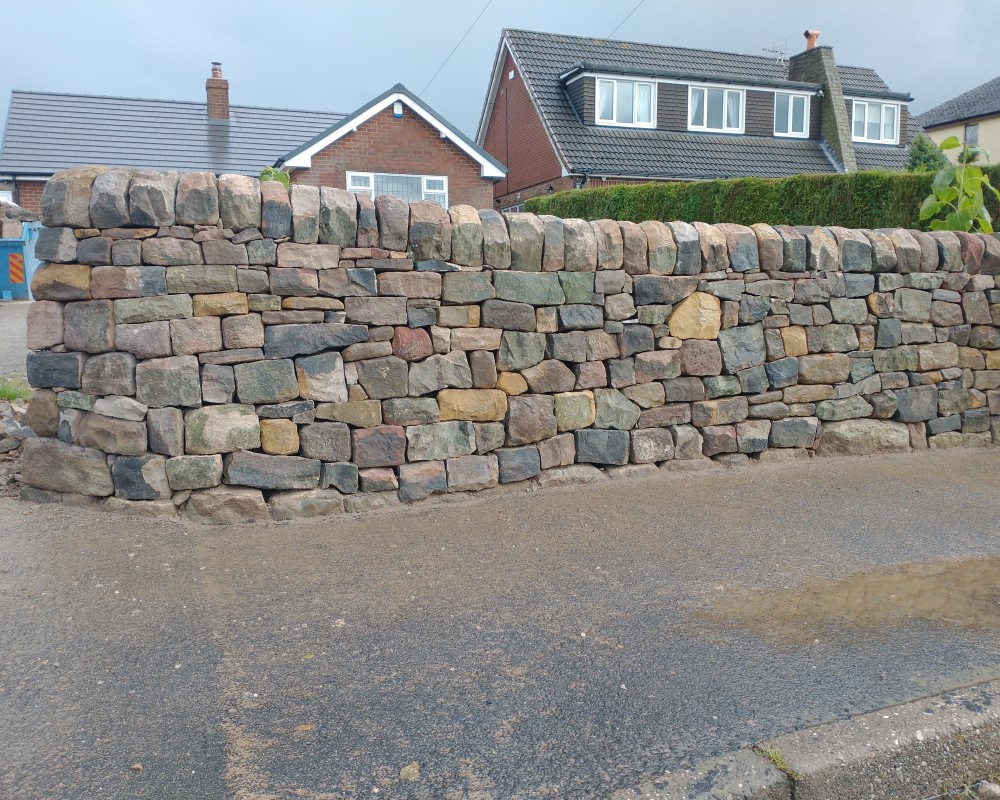 Garden Dry Stone Wall