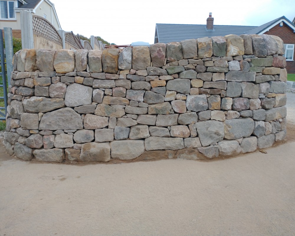 Garden Dry Stone Wall