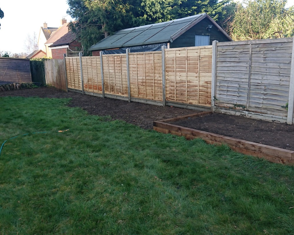 New Fence & Soil Retainer
